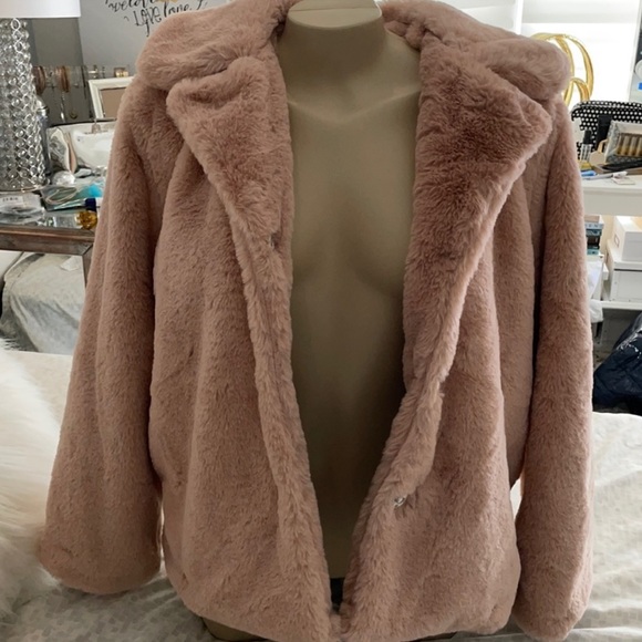 Pink Faux Fur Coat - Picture 2 of 3